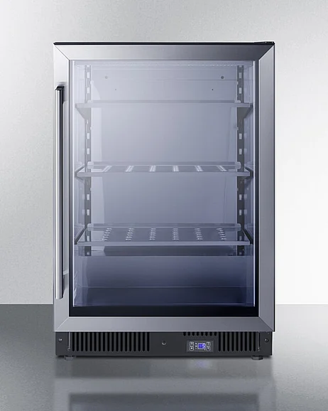 Summit 24" Wide Commercial Display Freezer in Black SCF475
