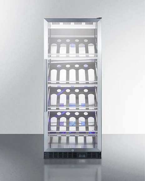Summit 24" Wide Single Zone Commercial Wine Cellar in Stainless Steel SCR1156CHCSS