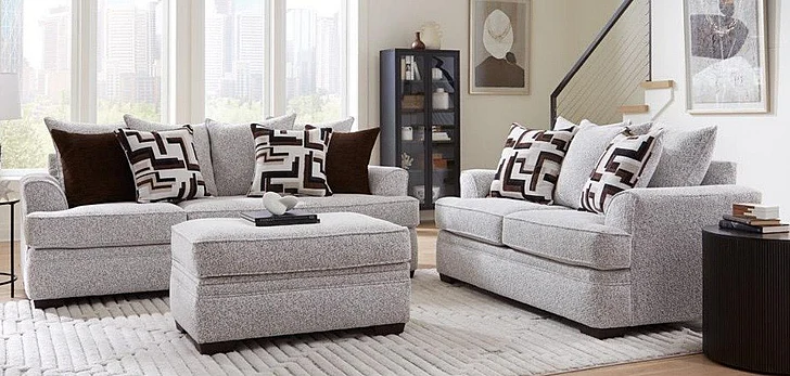 Peak Living 100 2pc Living Room Set in Newlyn Cognac Warp CUSTOM ITEM