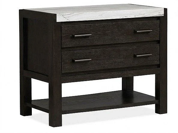 Magnussen Furniture Plum Creek Open Nightstand in Ravenwood Black B5990-05