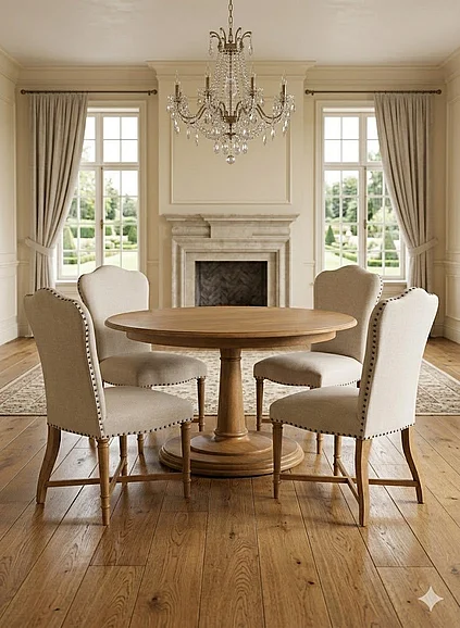 Kincaid Celeste Aubonne 5pc Oval Dining Set in Maple