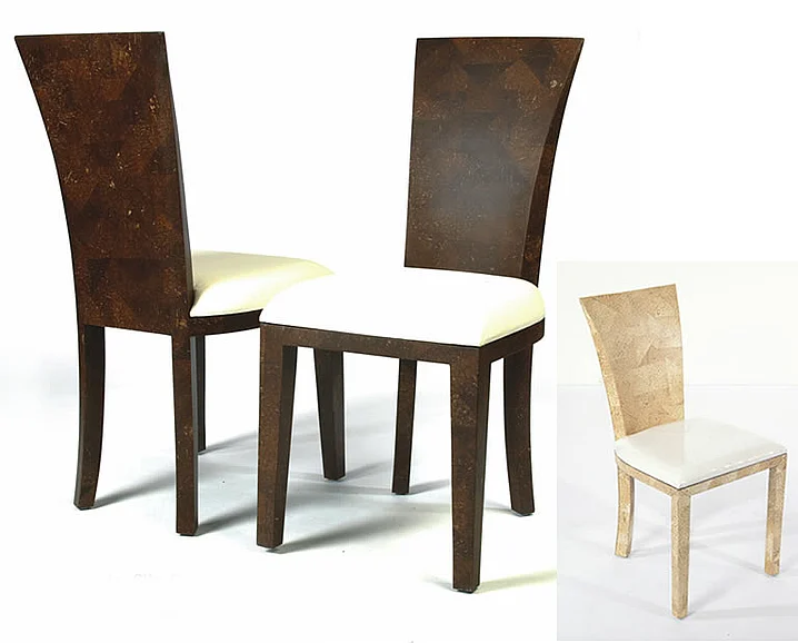 Indo Puri Bali Slim Back Chair in Natural (Set of 2)