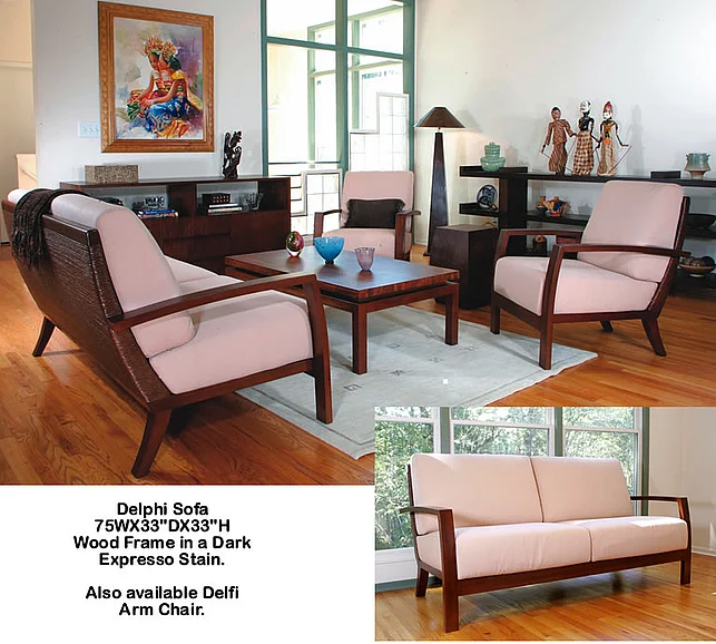 Indo Puri Delphi Sofa in Espresso