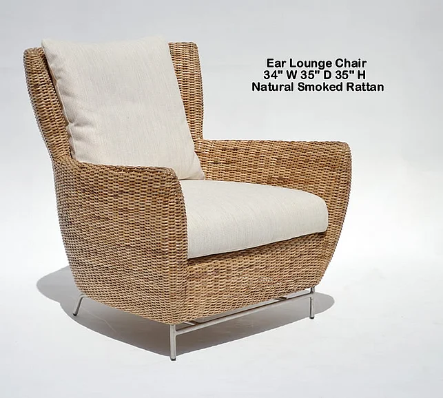 Indo Puri Ear Rattan Lounge in Natural Smoked