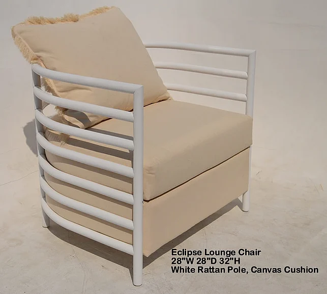 Indo Puri Eclipse Lounge Chair in White