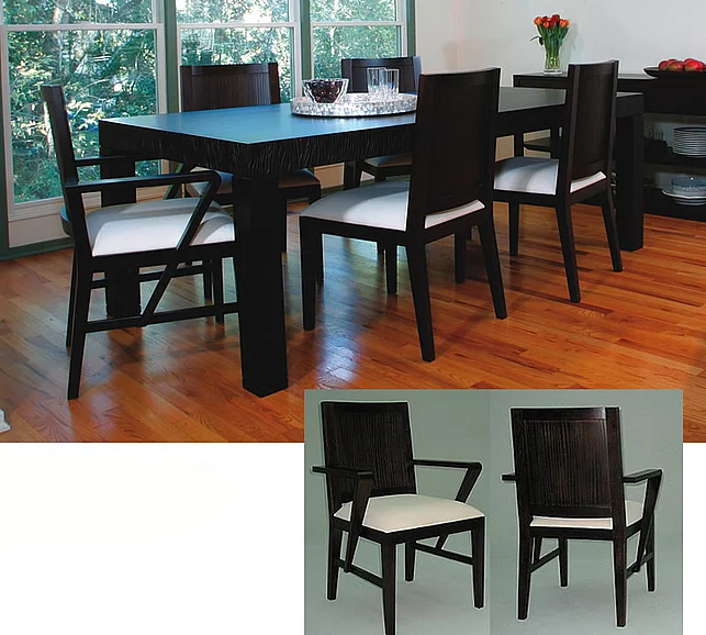 Indo Puri Garis Arm Chair in Espresso (Set of 2)