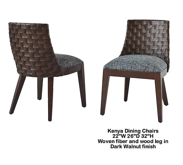 Indo Puri Kenya Side Chair in Dark Walnut (Set of 2)