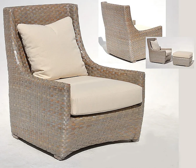 Indo Puri Klassik Lounge Chair in Shimmer Grey
