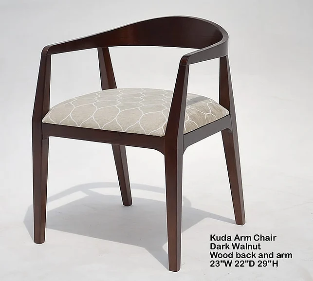 Indo Puri Kuda Arm Chair in Dark Walnut (Set of 2)