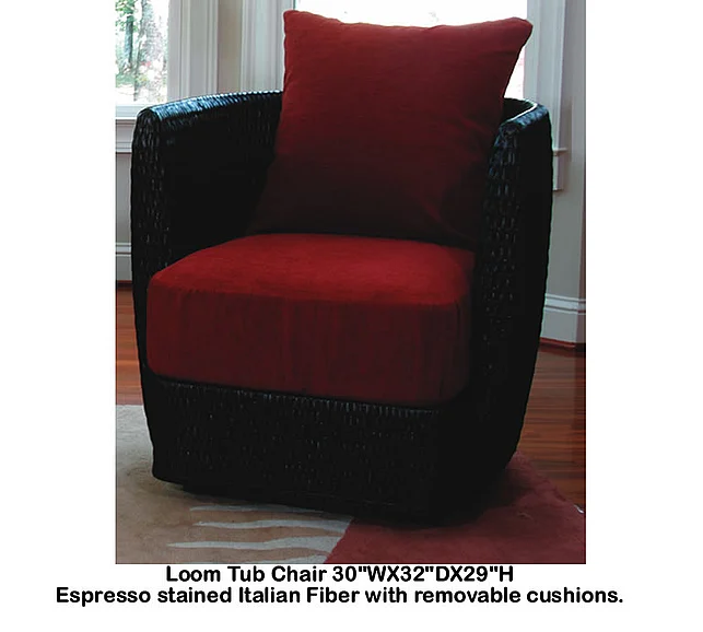Indo Puri Loom Tub Chair in Espresso