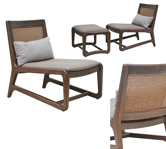 Indo Puri Lani Lounge Chair in Distressed