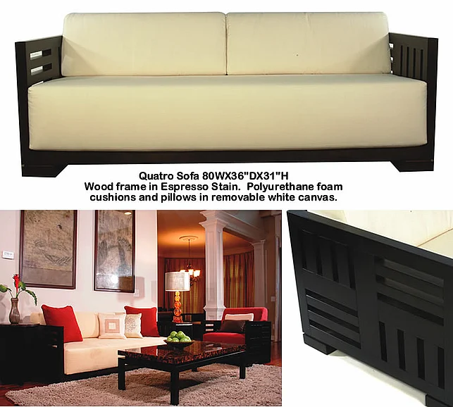 Indo Puri Quatro Sofa in Espresso