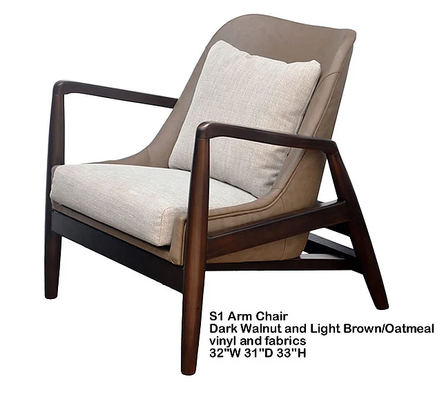 Indo Puri S1 Arm Chair in Dark Walnut