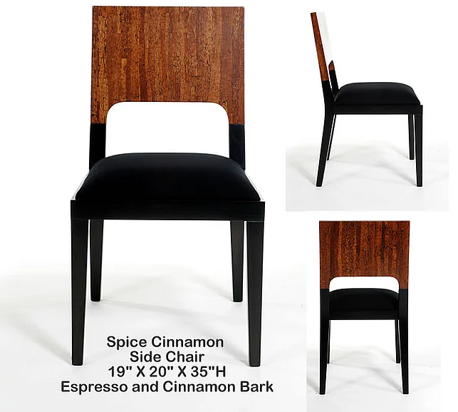 Indo Puri Spice Side Chair in Espresso/Cinnamon Bark (Set of 2)
