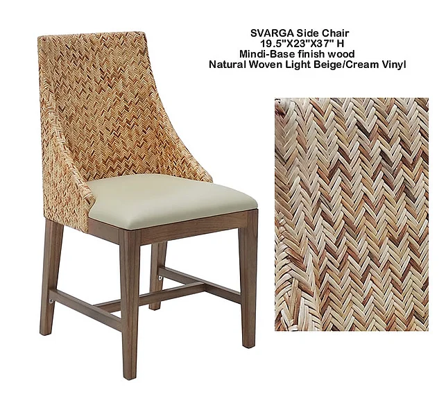 Indo Puri Svarga Side Chair in Natural (Set of 2)