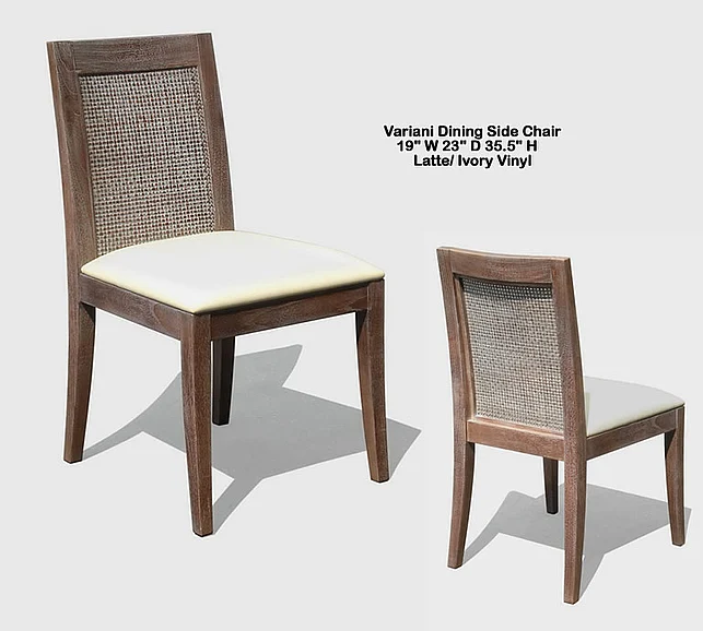 Indo Puri Variani Side Chair in Latte (Set of 2)