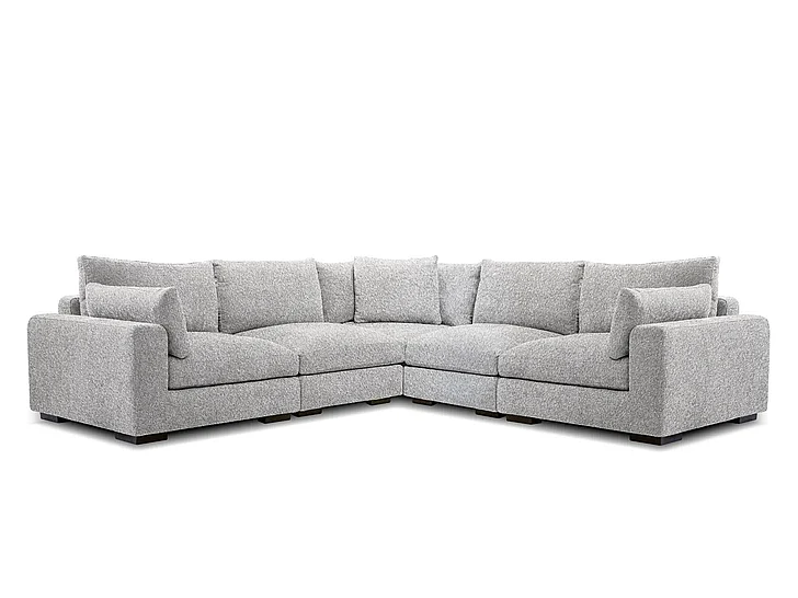 Mobital Onza 5pc Sectional in Oat Tweed Fabric