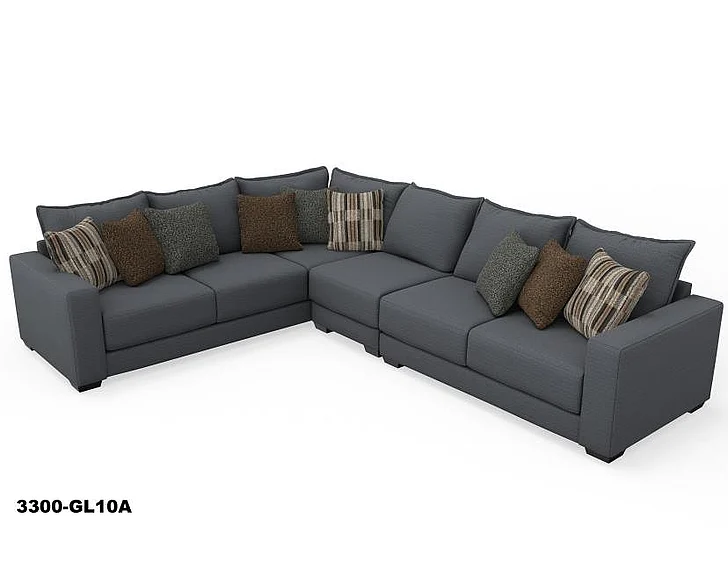 Corinthian 3300 Pinaccle Sectional in Casablanca Storm FG3300 3PC EXPRESS