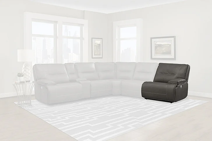 Parker House Spartacus RAF Chair Recliner Power with USB and Power Headrest in Haze MSPA#811RPH-HAZ PROMO
