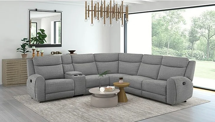 Furniture of America Antonius Motion Sectional in Gray CM9985GY-M-SECT