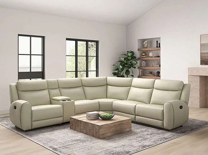 Furniture of America Jacobus Motion Sectional Set in Beige CM9986BG-M-SECT