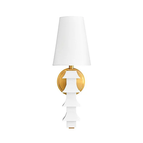 Worlds Away Sedona Handpainted Tole Pagoda Sconce in Com SEDONA COM