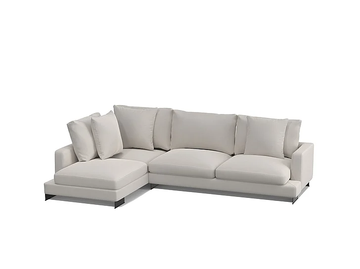 Mobital Weekender Chaise LSF Sectinoal Eggshell Fabric SEL-WEEK-EGGS-PCBLA