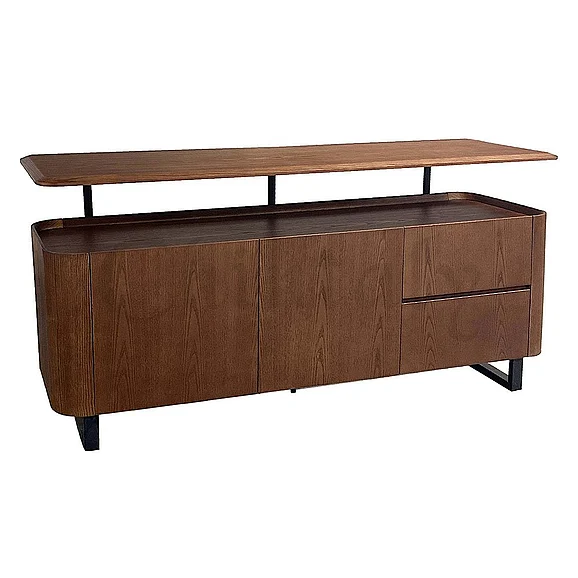 Chintaly Selma Wooden & Steel Buffet w/ 2 Doors, 2 Shelves & 2 Drawers SELMA-BUF