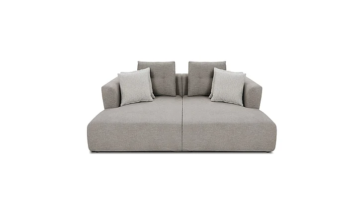 Mobital Como Double Chaise Birch Beige Base/ Bone Rib Weave Cushion Fabric SER-COMO-BIBE-2CHSE