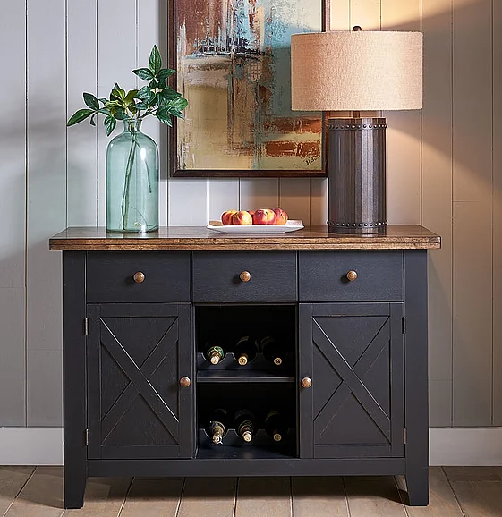 Stormy Ridge Server in Chickory Black STOBL9010