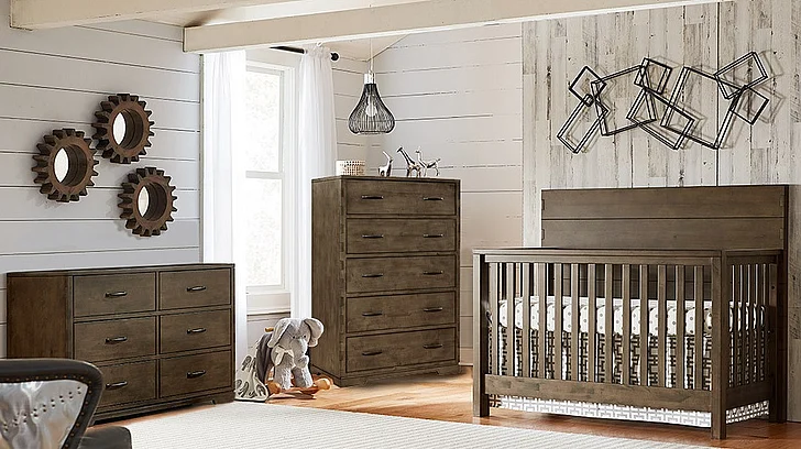 Westwood Design Dovetail 2pc Convertible Crib Bedroom Set in Graphite