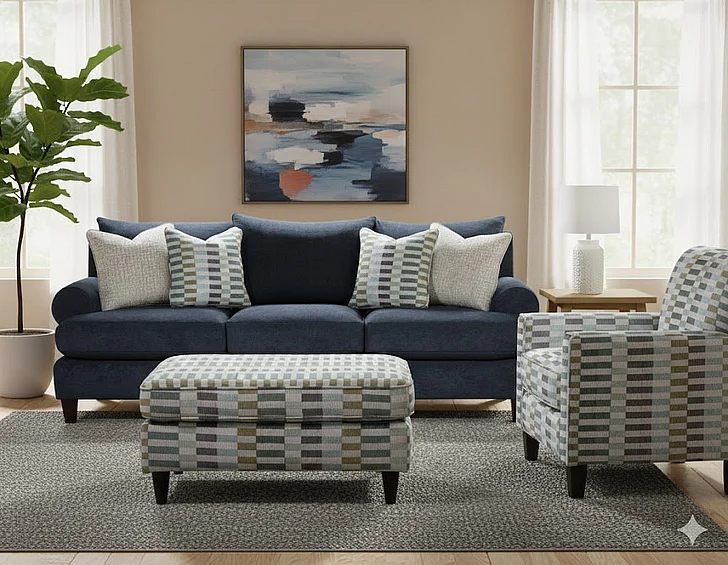 Southern Motion Elise Ink 7005 2pc Living Room Set in Grey