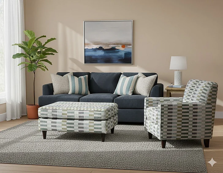 Southern Motion Elise Ink 7903 2pc Living Room Set in Grey