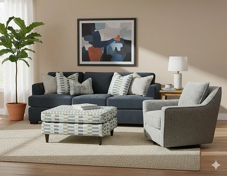 Southern Motion Elise Ink/Newton 7903 2pc Living Room Set in Grey