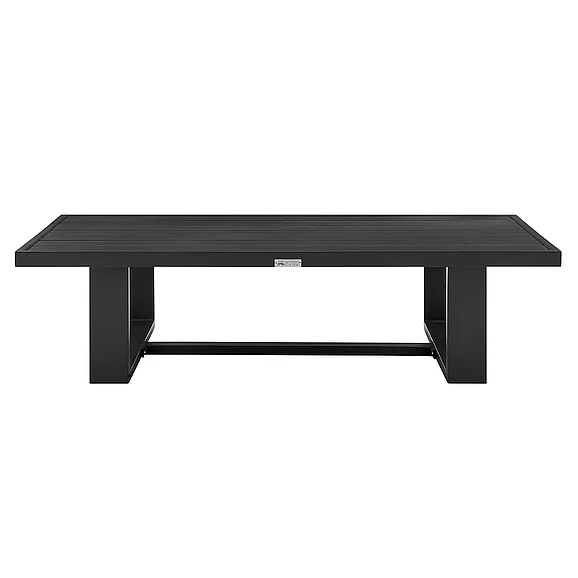 Armen Living Alegria Outdoor Coffee Table in Black SETODALBLBX4