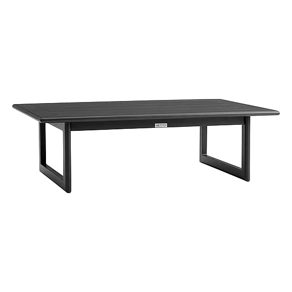Armen Living Cayman Outdoor Coffee Table in Black SETODCMBLBX4