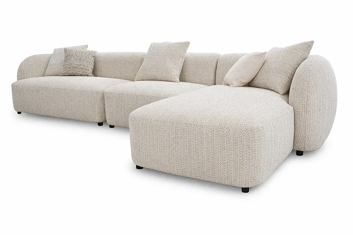 Sharelle Furnishings USA Sevilla Sectional in Cream SEVILLA-2PC SECTIONAL