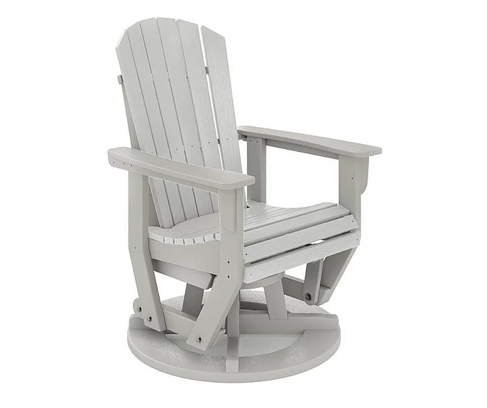 SoPoly St. Simons Swivel Glider in Heron Gray and Harbor Gray SFTSG2-HE-HA
