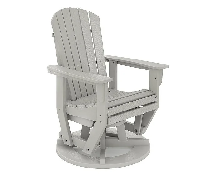 SoPoly St. Simons Swivel Glider in Heron Gray SFTSG2-HE-HE