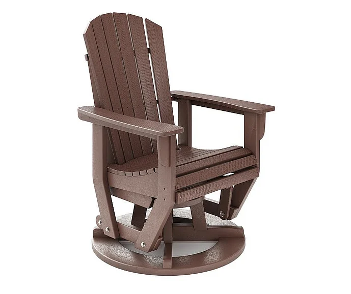 SoPoly St. Simons Swivel Glider in Pecan Brown SFTSG2-PE-PE