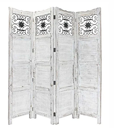 Screen Gems Coastal Rustic Nantucket Screen In White SG-54