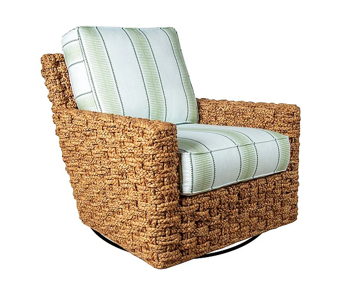 Capris Furniture 310 Swivel Glider in Braided Hyacinth SG310 CUSTOM ITEM