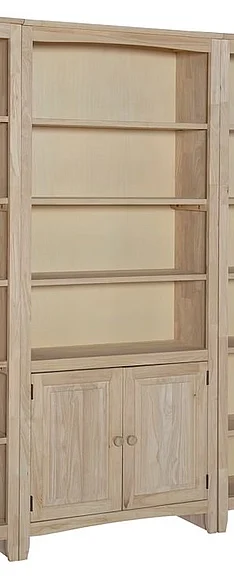 John Thomas Unfinished Bookcase with Doors SH-3227F/SH-322D