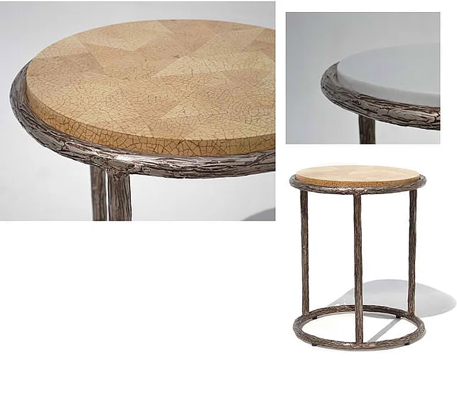 Indo Puri Besi Round Side Table in Coco