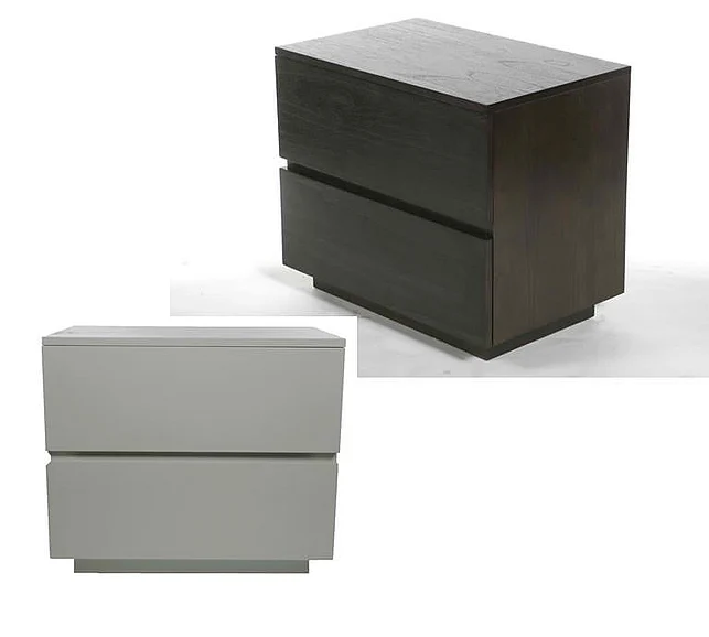 Indo Puri Equis Bedside Table in Dark Walnut