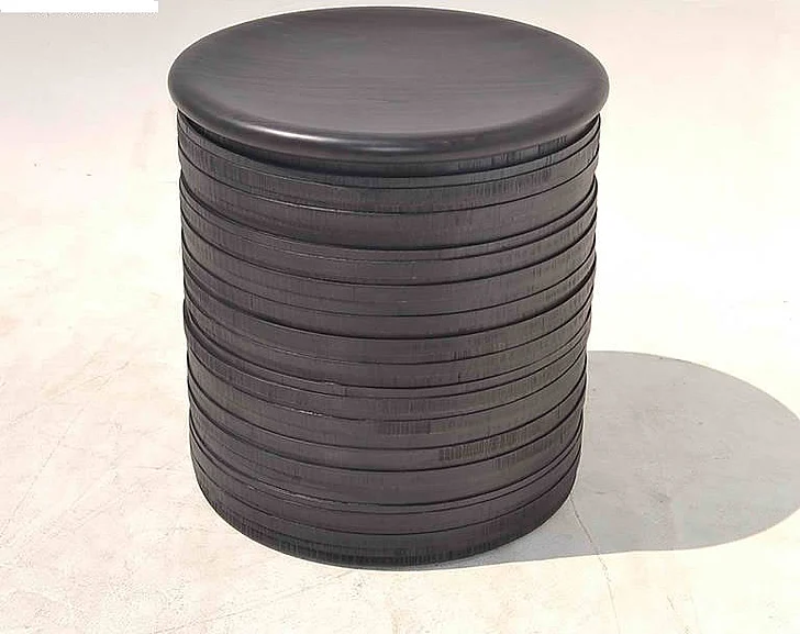 Indo Puri Lapis Cylinder Round Table in Lava