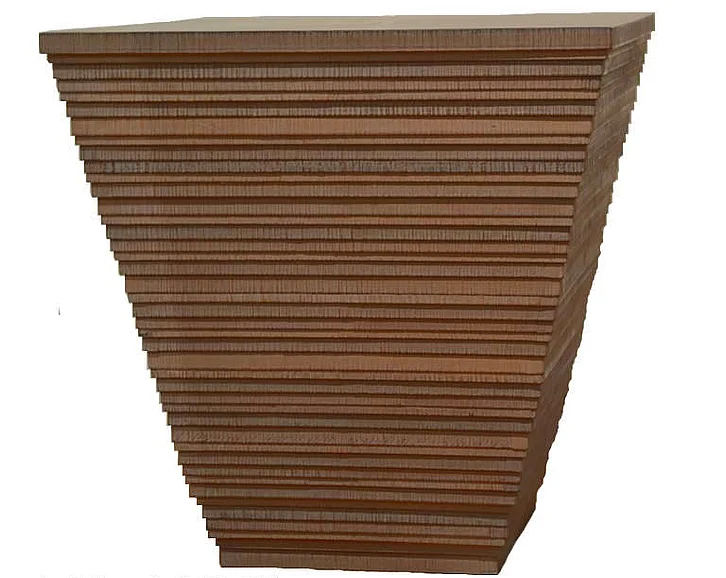 Indo Puri Lapis Square Side Table in Latte