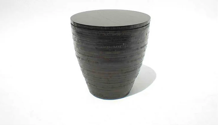 Indo Puri Lapis Round Side Table in Espresso