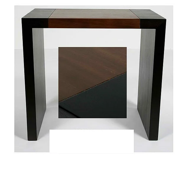 Indo Puri Metro Bicolor Side Table in Espresso