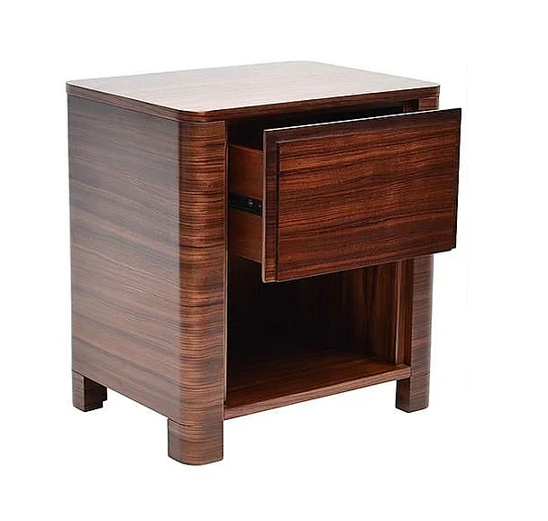Indo Puri Serena Nightstand in Natural Walnut